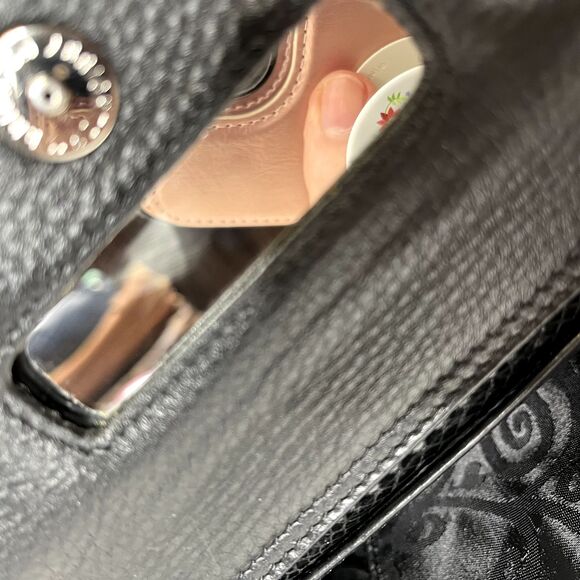 Brighton Women's Crossbody Wristlet Secret Of Life Black Leather Snake Python GC - Picture 9 of 12